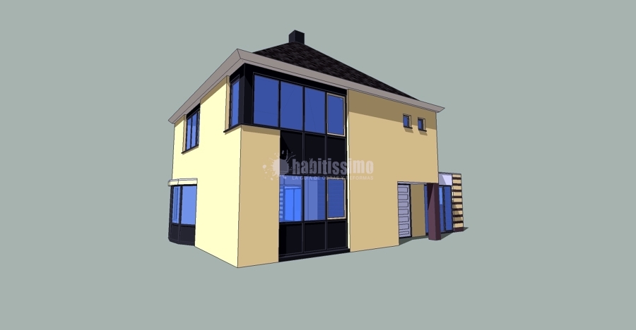 Dibujo En 3D De Vivienda Existente