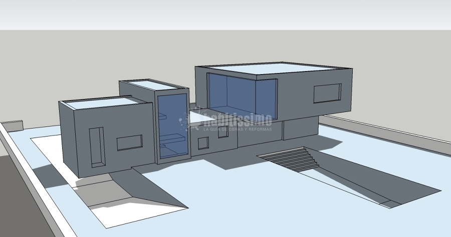 Estudio De Volumen De Dos Viviendas Unifamiliares Independientes