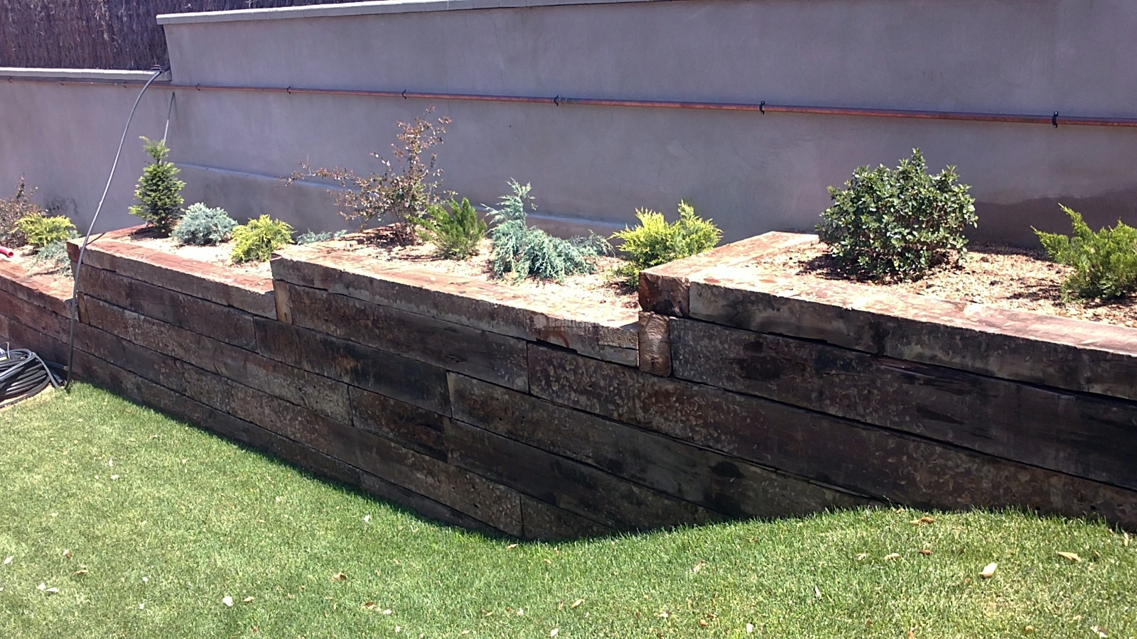 Construcción Traviesa Tren Jardín