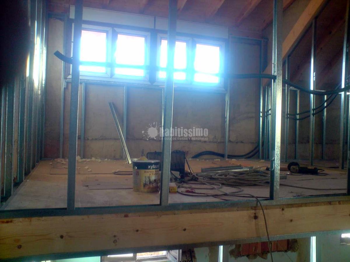 Trabajos pladur en casa rural