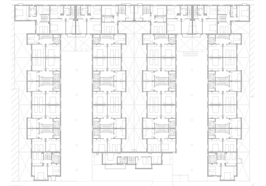31 viviendas protección oficial. Planta Alta distribución