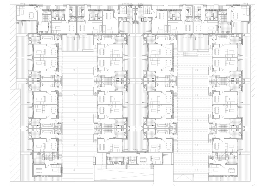 31 viviendas protección oficial. Planta Baja Distribución