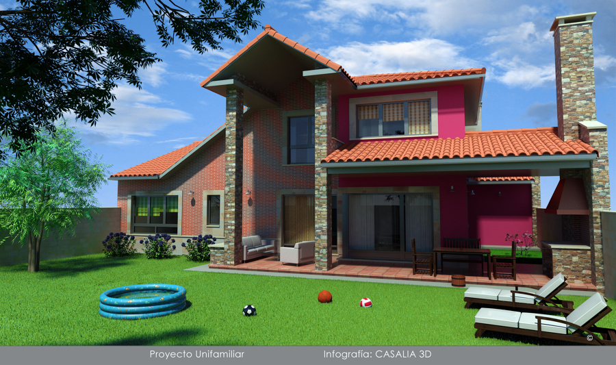 3D Fachada posterior