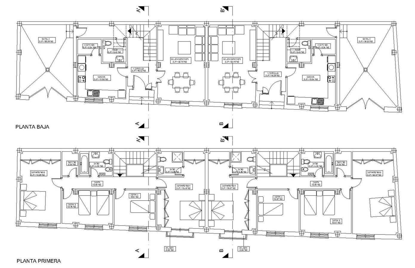 Proyecto De 2 Viviendas Unifamiliares Adosadas y Garajes