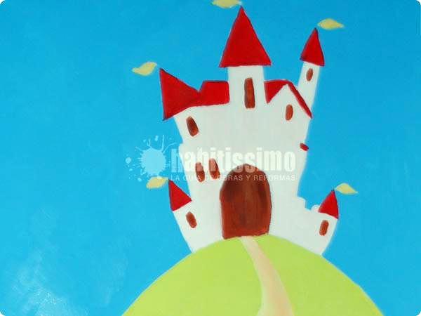 Mural infantil princesa y sapo