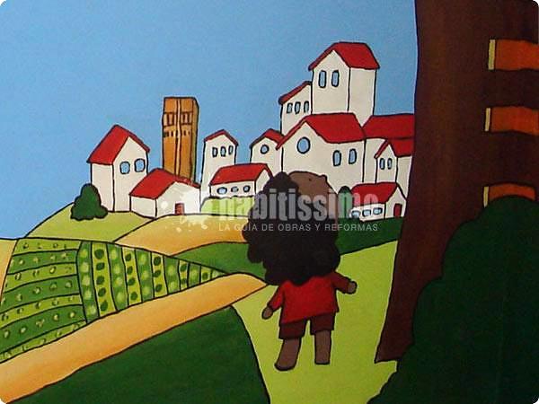 Mural el campo en la ciudad