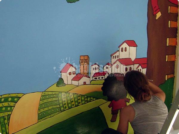 Mural el campo en la ciudad
