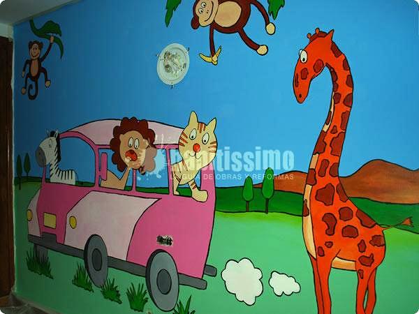 Mural autobus en la selva