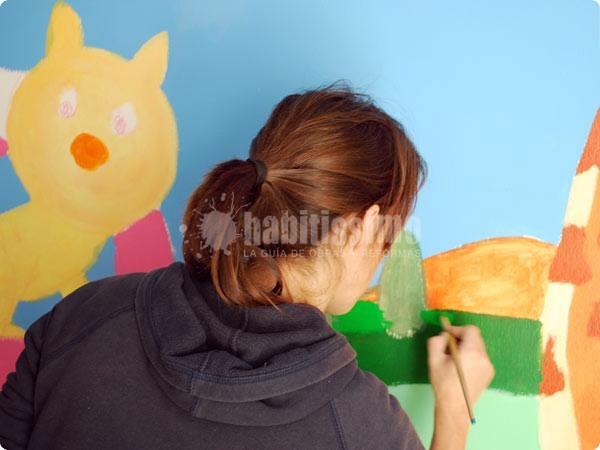 Mural autobus en la selva