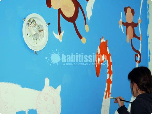 Mural autobus en la selva