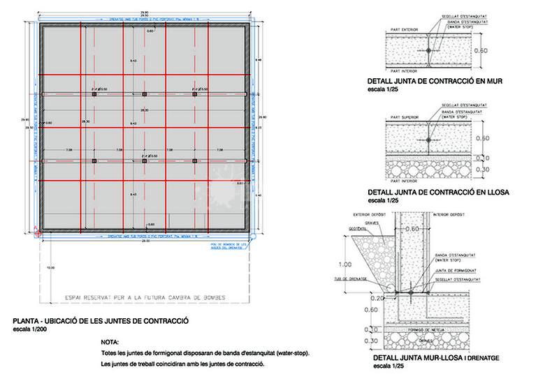 Redacción del proyecto ejecutivo de un depòsito de agua tratada