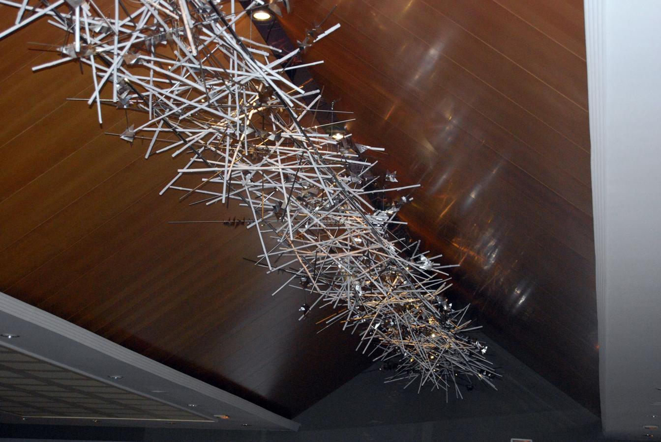 Creación y diseño para lámpara en sala de banquetes