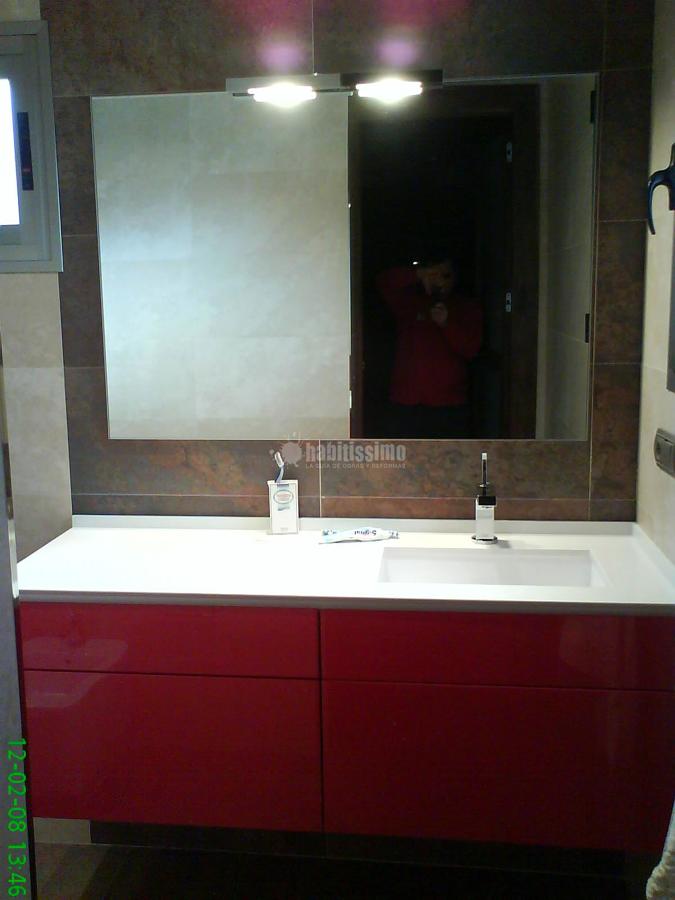 Baño cerasa mod-eden lacado rojo brillo