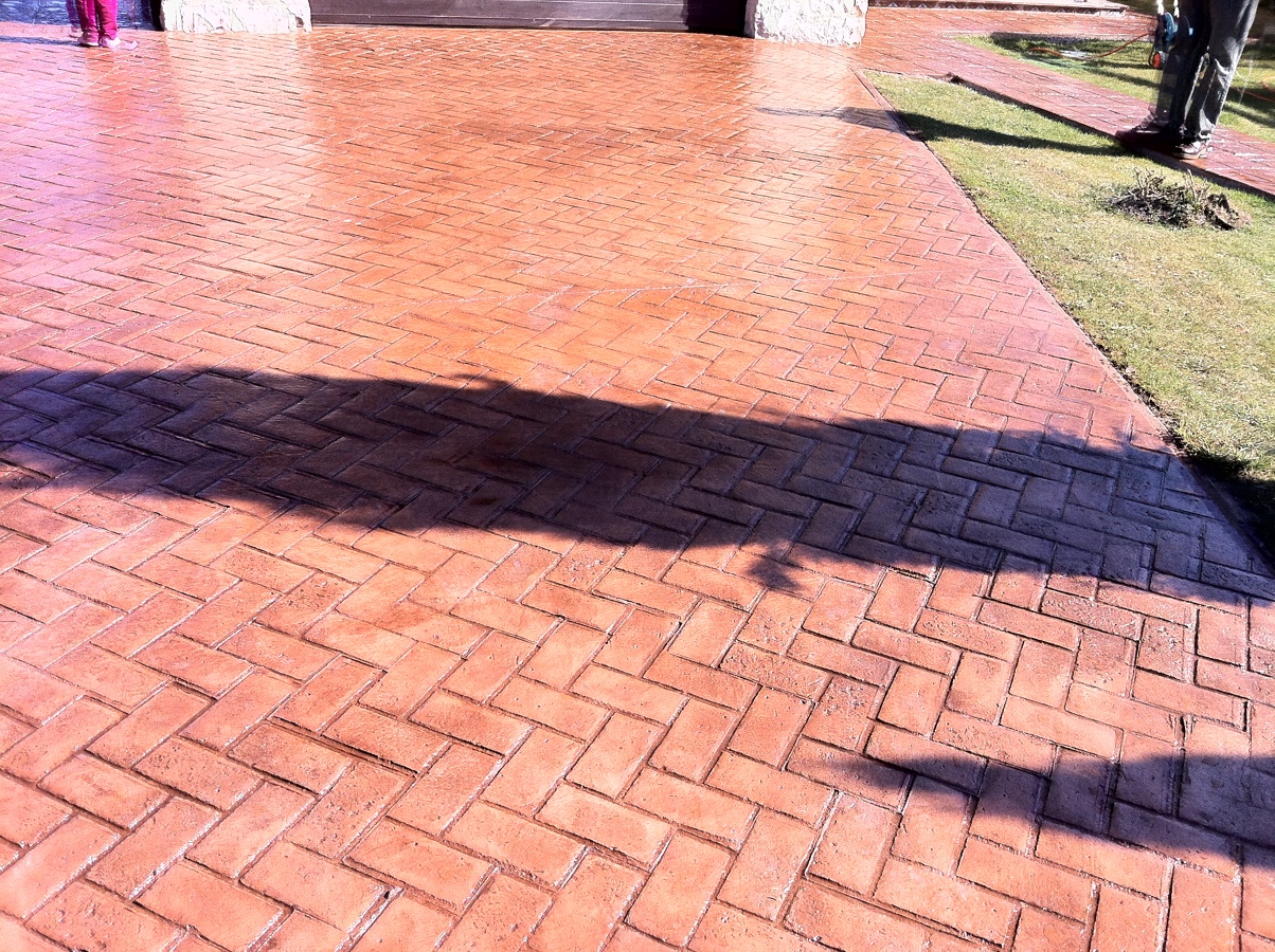 Acabado adoquin en espiga