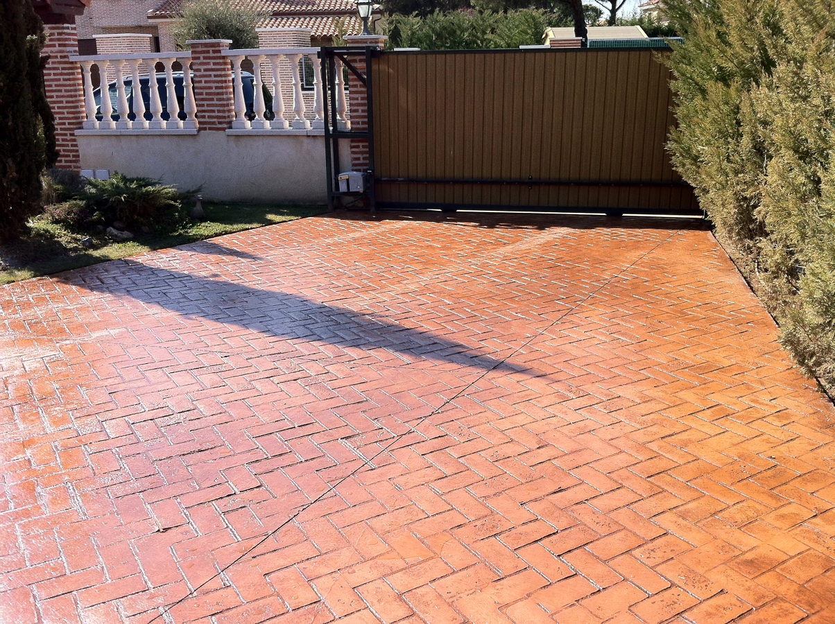 Acabado adoquin en espiga