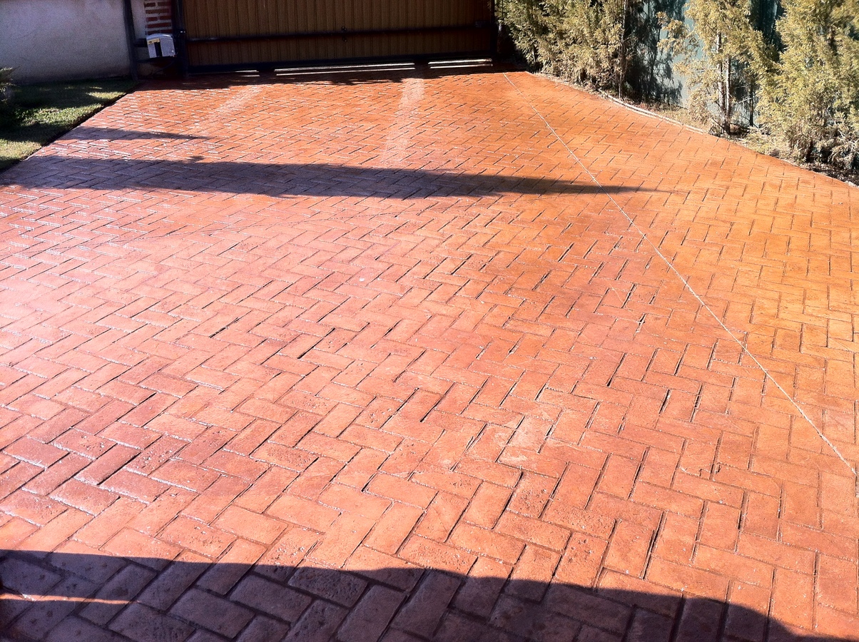 Acabado adoquin en espiga