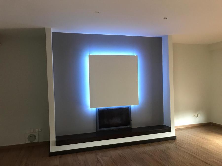 Acabado de leds en chimenea