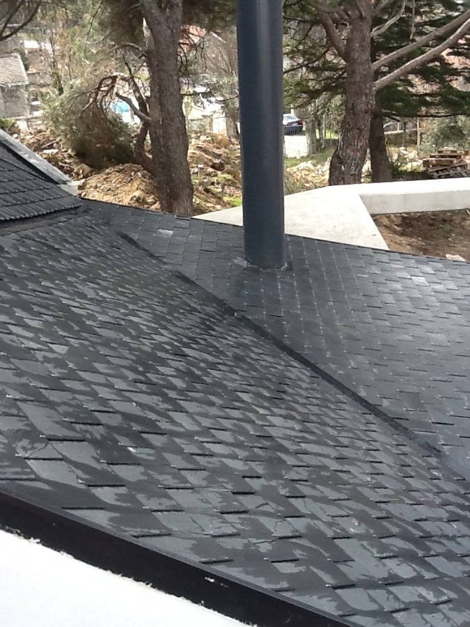 Acabado de pizarra con inox