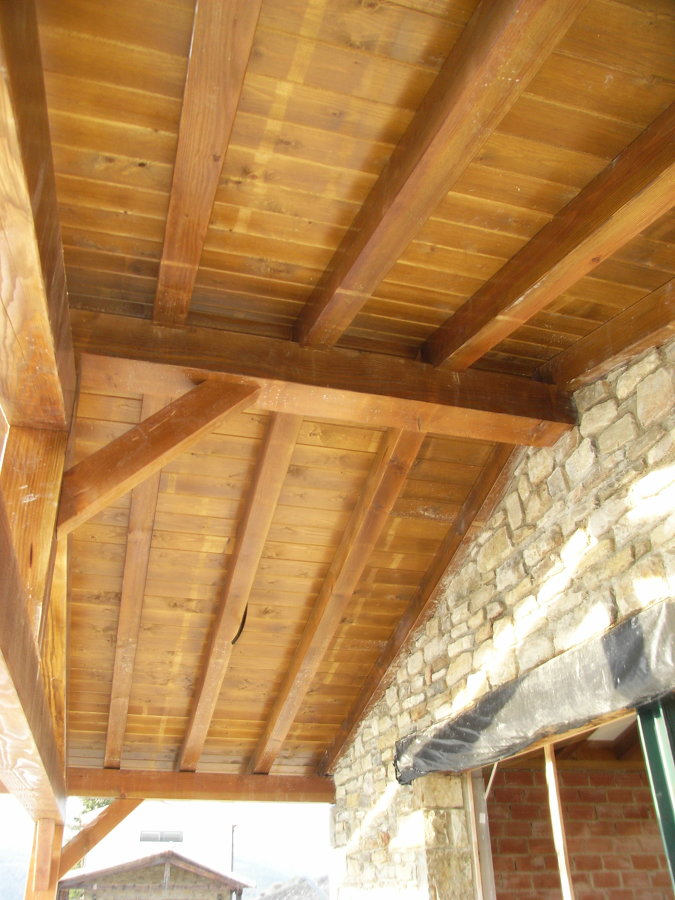 Acabado del Techo de la terraza en madera