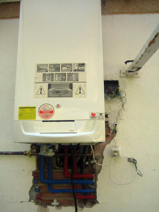 Acometida circuito solar a caldera actual.