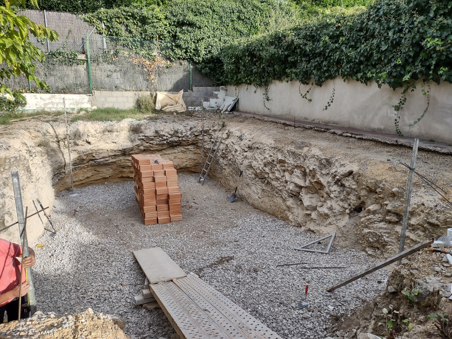 Acopio de materiales.