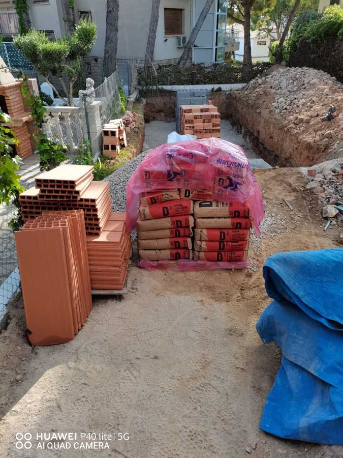 Acopio de materiales.