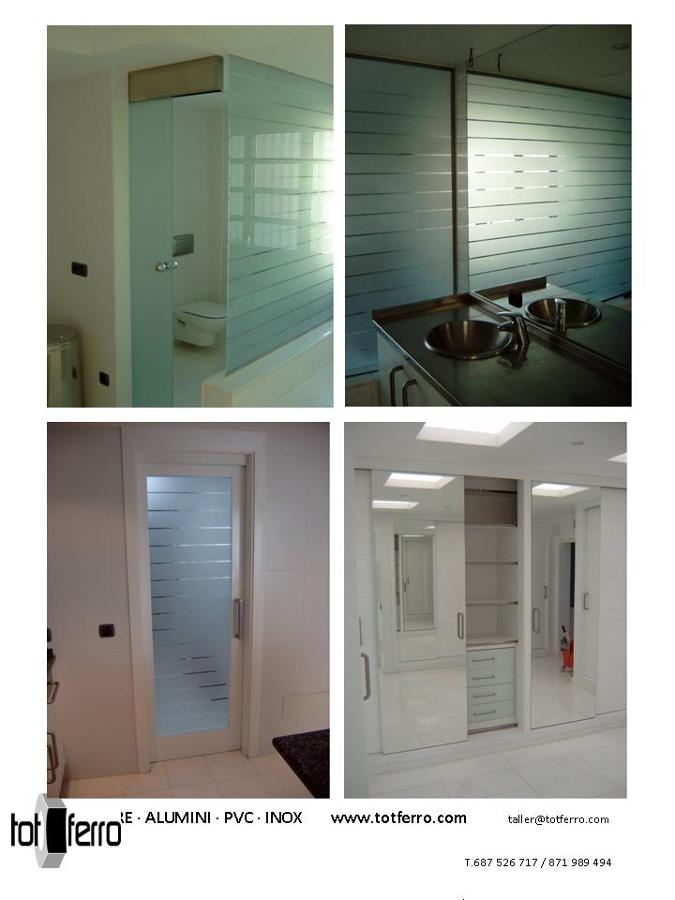 Acristalamiento puertas, armarios, baños