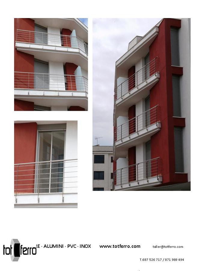 Acristalamiento y carpintería de aluminio en Promociones de obras