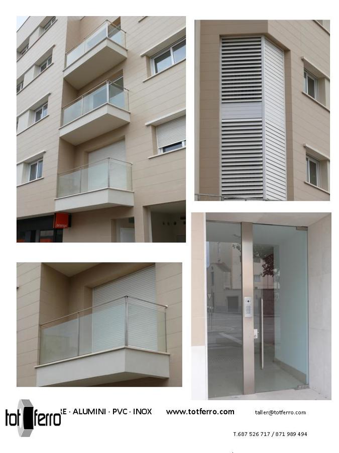 Acristalamiento y carpintería de aluminio en Promociones de obras