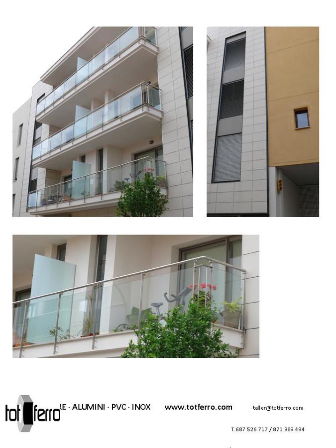 Acristalamiento y carpintería de aluminio en Promociones de obras