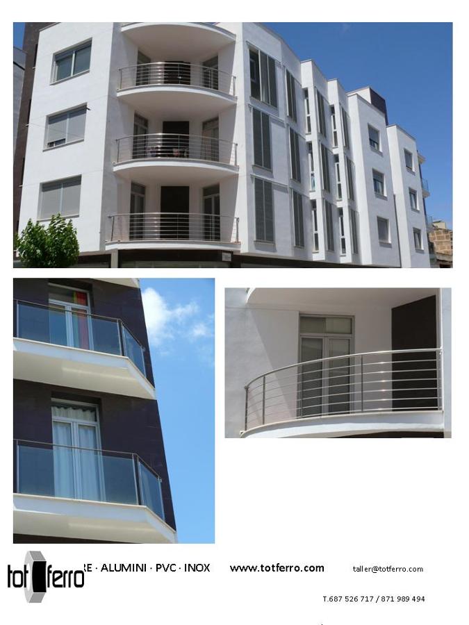 Acristalamiento y carpintería de aluminio en Promociones de obras