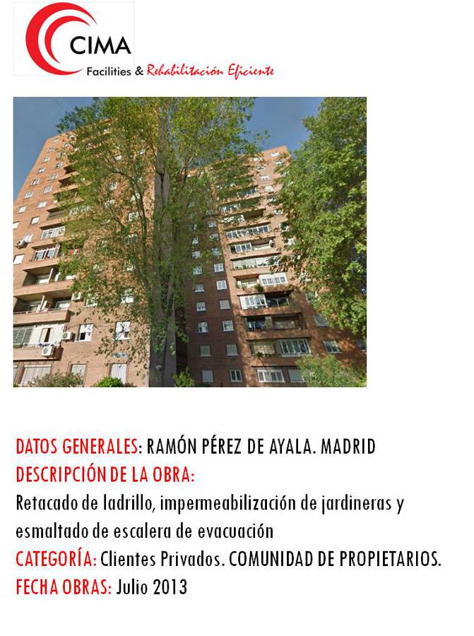 Actuaciones varias en fachada y escalera evacuación