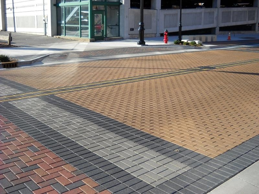 Adoquín en zona peatonal zona urbana