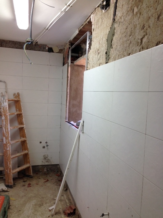 agujero para ventana de cocina