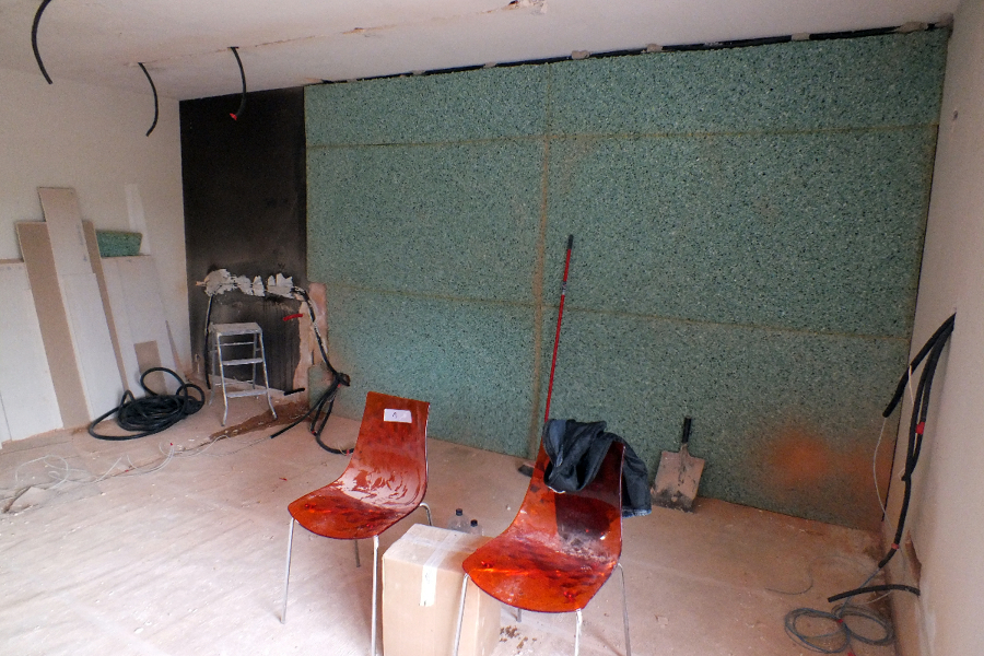 Aislamiento acústico en pared medianera con vecino