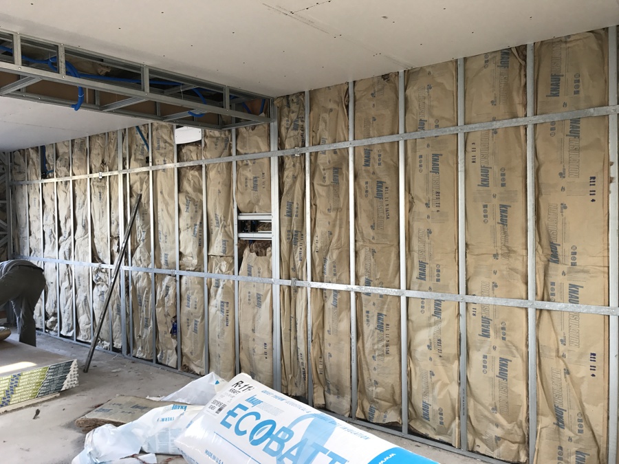 Aislamiento de lana de roca con papel Kraft