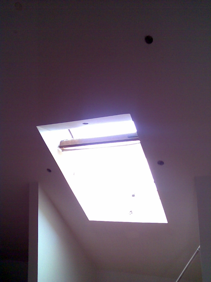 Aislamiento del techo de buhardilla.