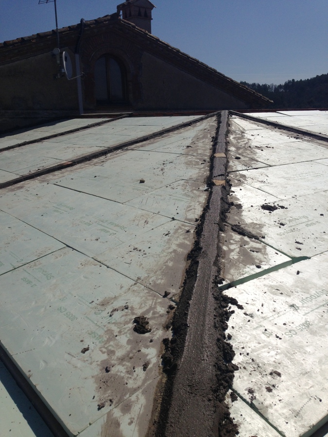 aislamiento y chapa mortero