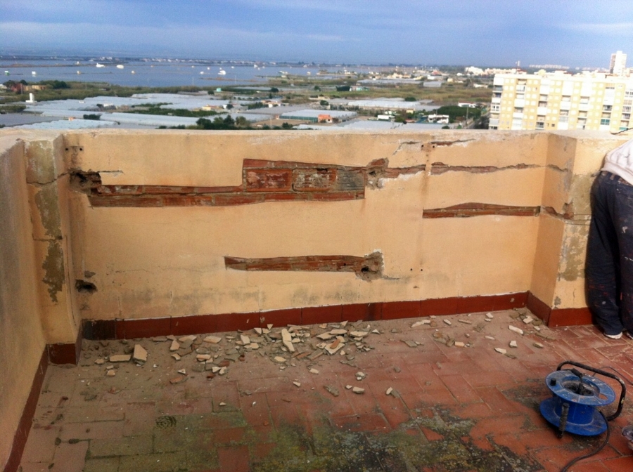 Albañilería en antepechos