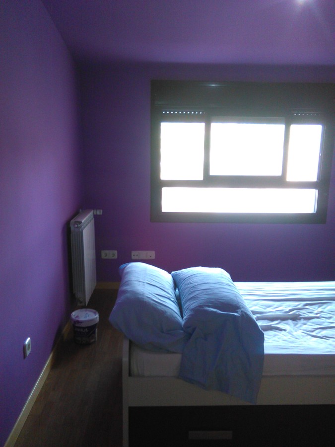 Alisado de pared y pintura de color