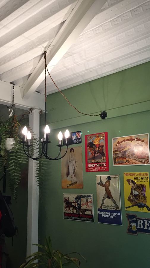 Alumbrado colgante entrada del salón