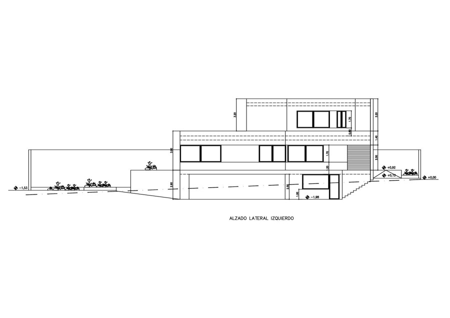 Alzado lateral chalet