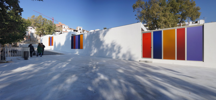 Alzado principal a zona de juegos