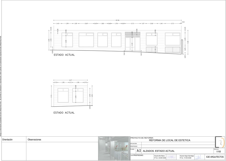 Alzados. Estado actual