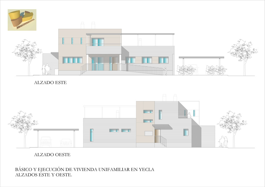 Alzados Este y Oeste