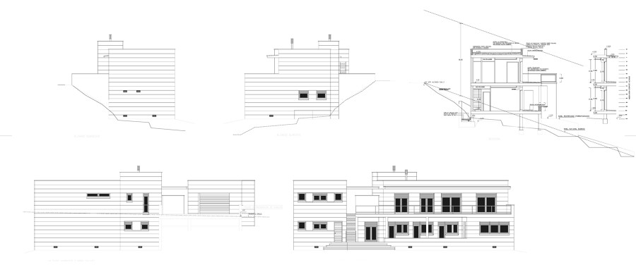 Alzados vivienda unifamiliar.