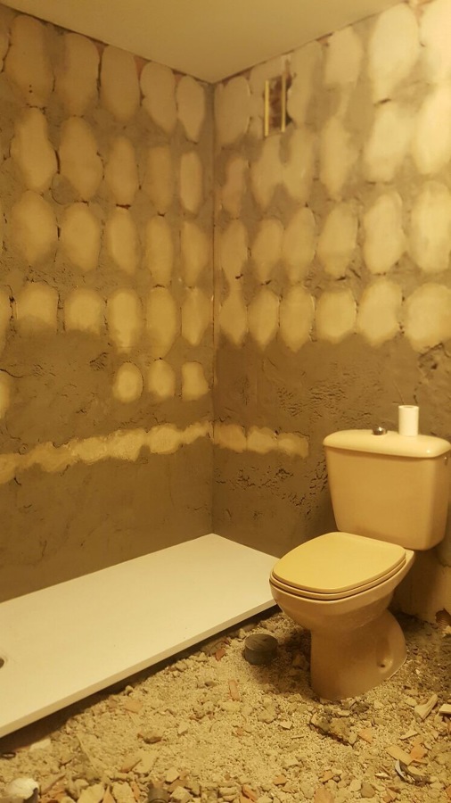 Amaestrado de paredes y colocación plato de ducha