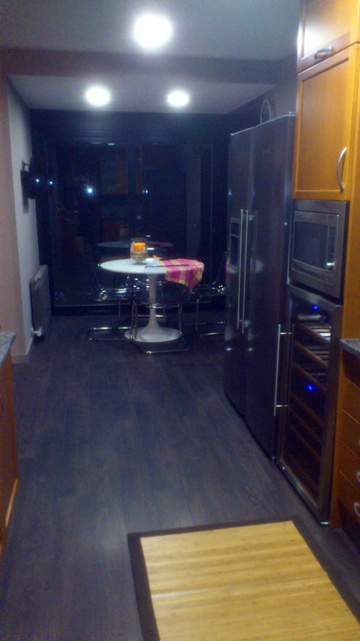 ampliacion de cocina en cristalera, parquet y cocina