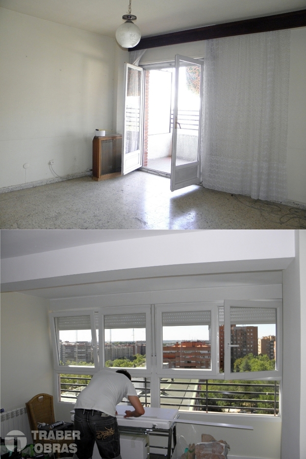 Reforma salón. Antes y después.