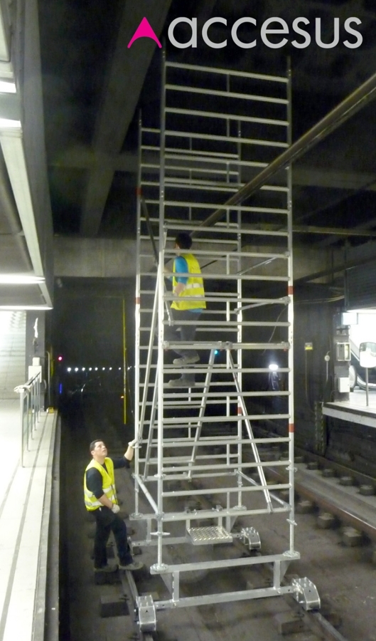 Andamio para vías ferroviarias